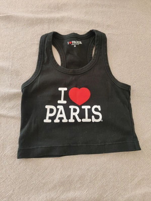 Black I Love Paris T-shirt like new, size S