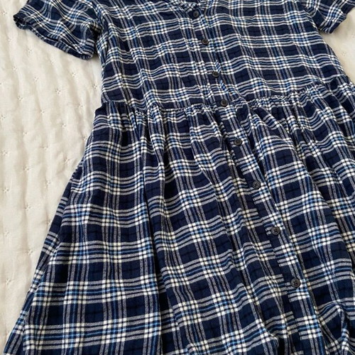 Plaid Flannel Babydoll Dress like new, size XS