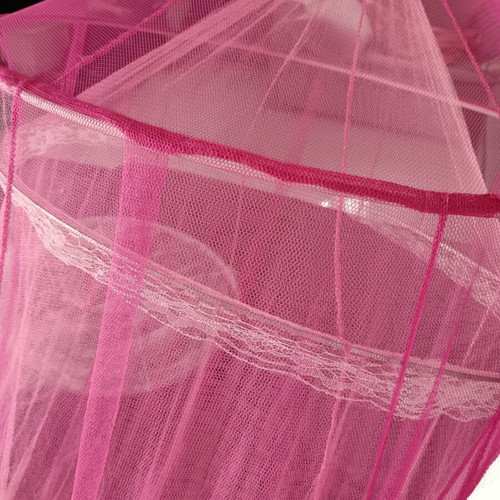 Mosquito nets fuchsia and white like new, set of 2
