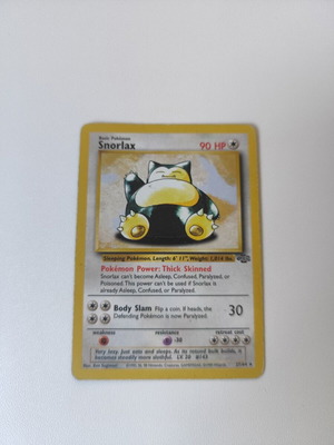 Pokemon Snorlax Jungle Set 1999 card used