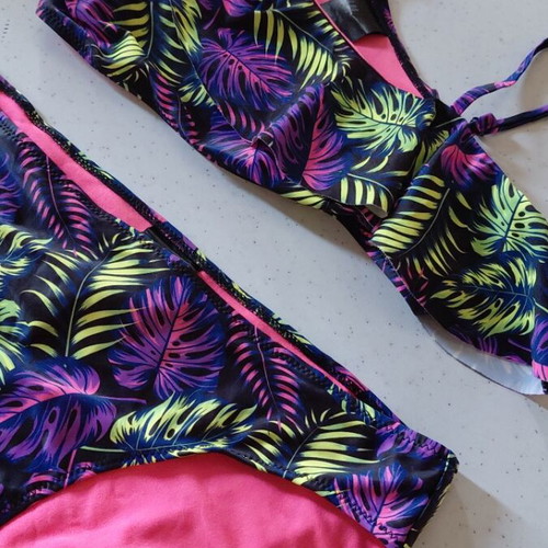 H&M Girls' Bikini with Tropical Pattern like new, size 146-152 cm