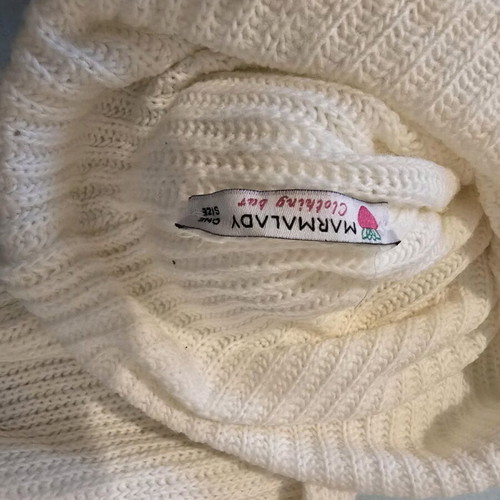 Marmalady women's knitted turtleneck sweater like new, white