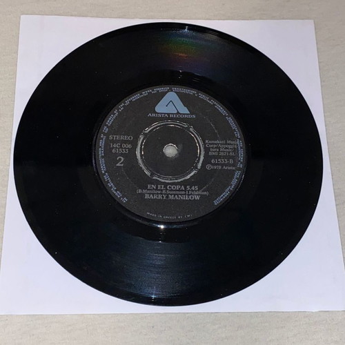 Copacabana Barry Manilow 45 RPM rare vinyl record