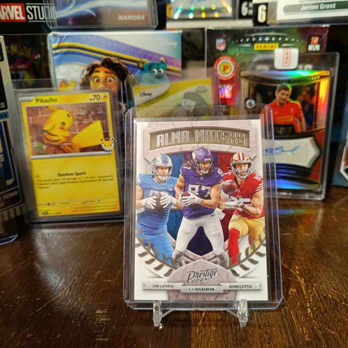 2024 Panini Prestige Card Sam LaPorta, T.J. Hockenson, George Kittle mint