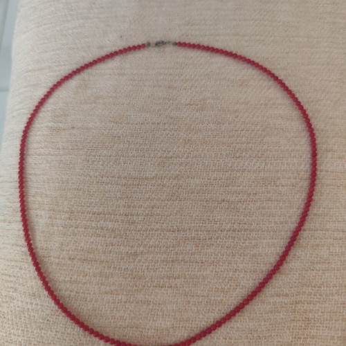 Handmade Necklace Red Jasper with Silver 925 Clasp like new