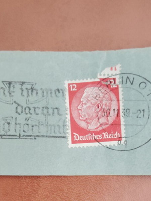 Γερμανία 1939 απόκομμα με σφραγίδα προπαγάνδας καινούργιο