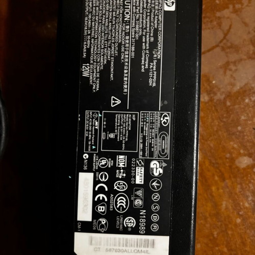HP laptop charger used