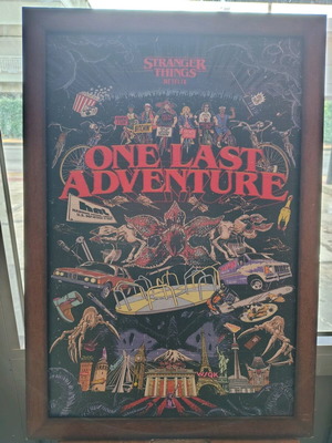 Stranger Things framed print new with wooden frame
