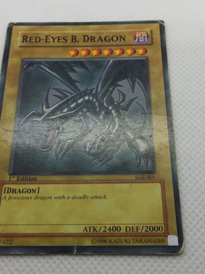 Red-Eyes B. Dragon 1st Edition Yu-Gi-Oh! κάρτα μεταχειρισμένη σε μέτρια/καλή κατάσταση