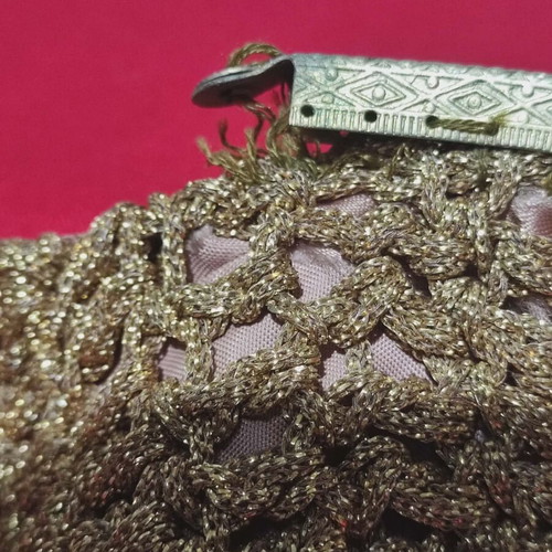 Vintage handmade evening bags used with metal clasp