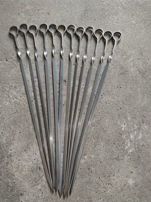 Stainless Steel Skewers Set of 12, 50 cm Length