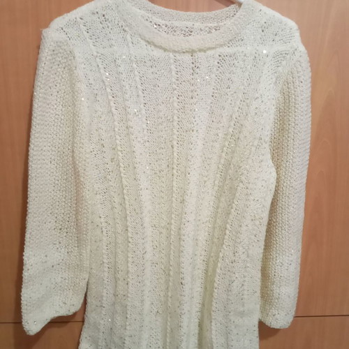 Sequin blouse used, handmade, romantic, size M