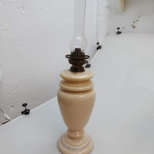 Opaline oil lamp, height 66 cm