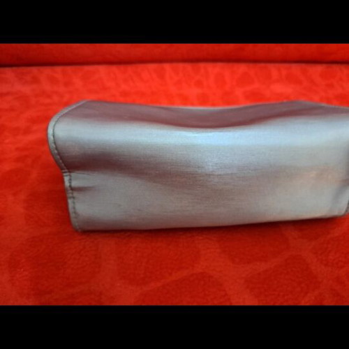 Dior Vintage Toiletry Bag Gray-Silver Satin New