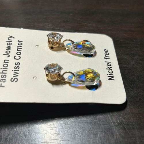 Drop earrings like new, less than 3 cm length