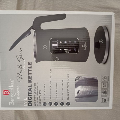 Berlinger Electric Kettle 2200 Watt 1.7L New