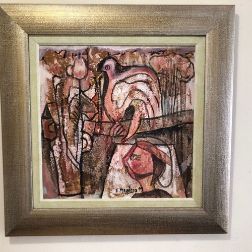 Badola artwork used with frame 73x73cm