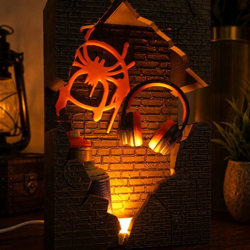 Spider-Man Miles Morales Lightbox lamp new, themed design