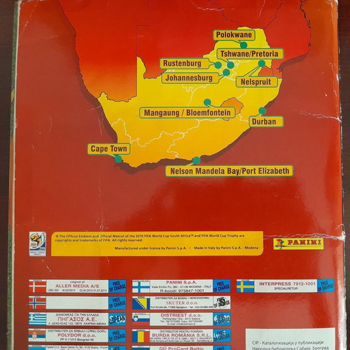 Panini Mundial 2010 Sticker Album like new