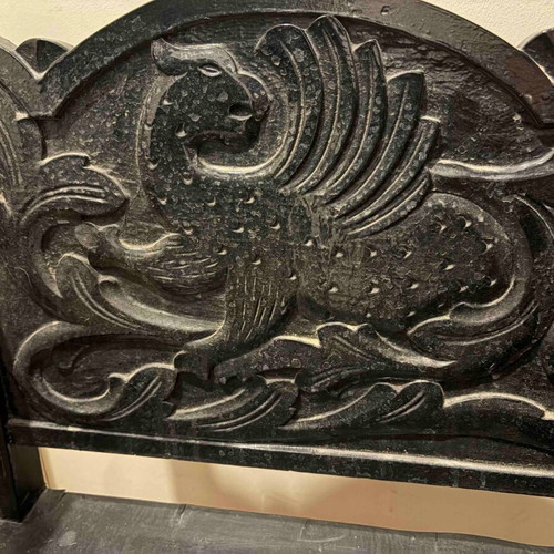 Skyrian chairs used, hand-carved, set of 2