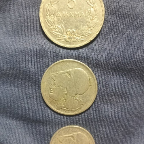 Drachma coins used, collectible set from 1926 and 1930
