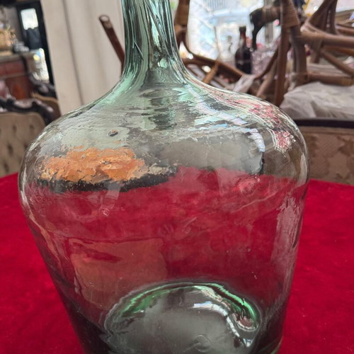 Large blown glass container like new, demijohn 48x30