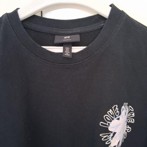 H&M Black T-shirt Size S New Authentic