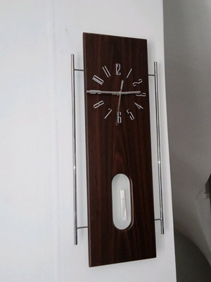 Pendulum wall clock like new, brown wenge