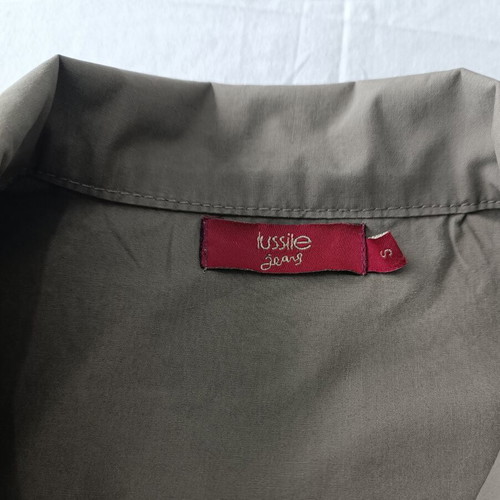 Khaki Safari Dress Cotton Gabardine Lussile Size S like new