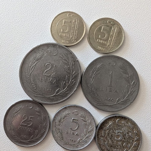Turkish Coin Collection used with Kurus and Lira