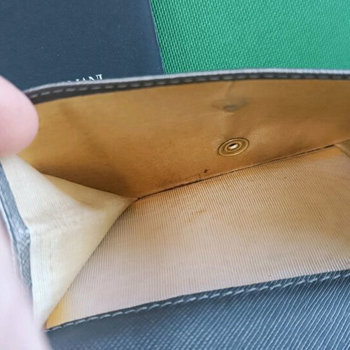 Emporio Armani fabric wallet grey-blue like new