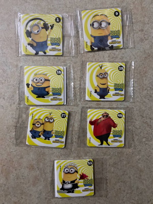 Minions KouKouRouKou stickers like new, set of 7