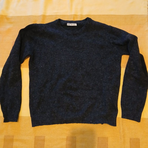 Μάλλινο πουλόβερ Pull & Bear μεταχειρισμένο, γκρι σκούρο, μέγεθος M