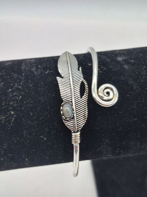 Labradorite Crystal Bracelet Silver Plated new