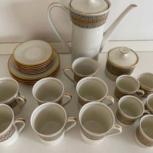 Vintage Scherzer Bavaria Germany coffee and tea set 25 pieces like new