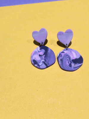 Handmade polymer clay earrings new with steel fastenings