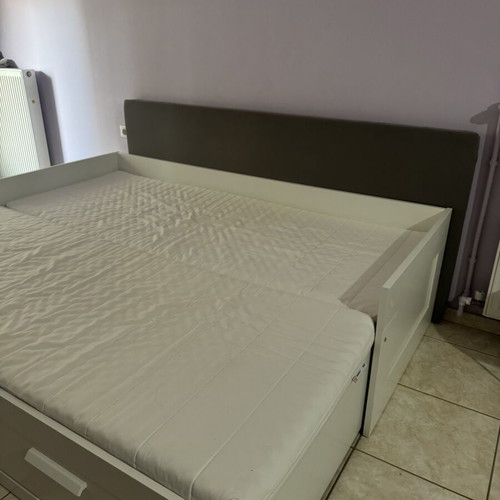 IKEA Brimnes Sofa Bed with Storage and IKEA Vitval Bunk Bed with 3 Mattresses like new