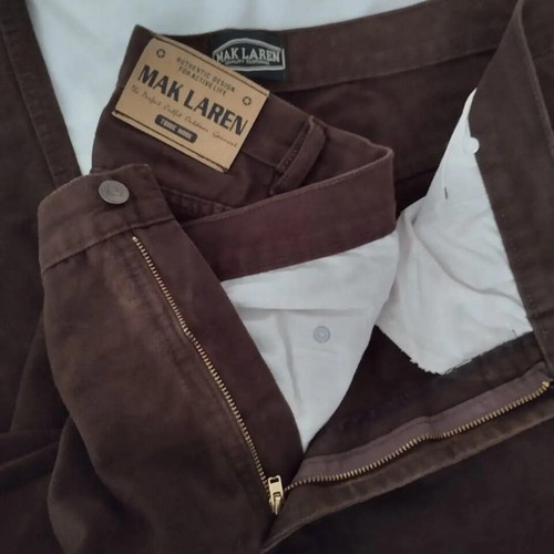 Vintage men's winter jeans Mak Laren 3XL brown like new