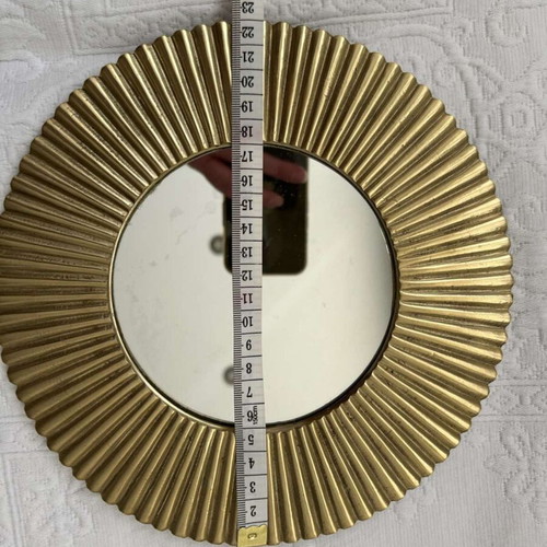 H&M Home decorative mirror set with gold metal frame, like new