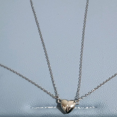 Valentine's heart necklace new, handmade, silver