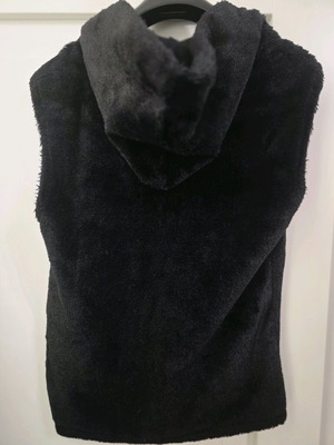 Iso fur vest, black, size M, like new