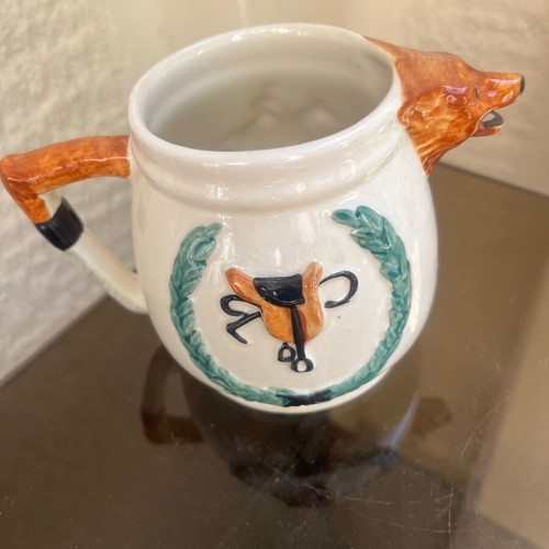Portland ceramic jug and creamer hunting theme like new