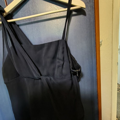 Raxevsky dark blue muslin midi dress, XL