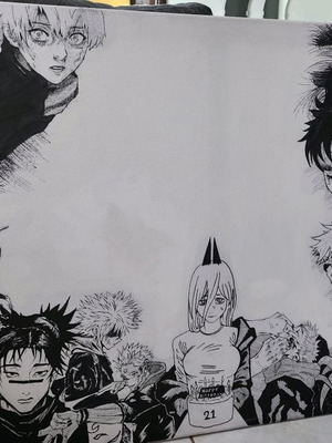 Πίνακας anime/manga χειροποίητος μεγάλος