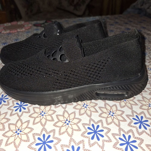 Slip-on breathable black women's shoes new, size 38