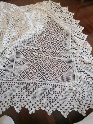 Handmade bed or table cover like new