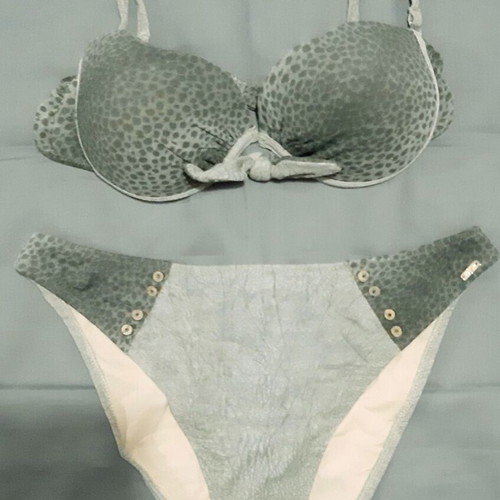 Lucifer Animal Prints Bikini used, size Large, green