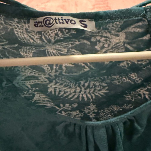 Attrattivo see-through blouse size S like new petrol