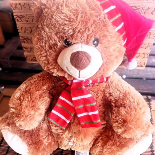 Nici plush bear with hat and scarf