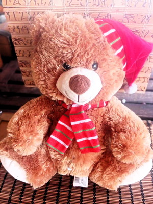 Nici plush bear with hat and scarf